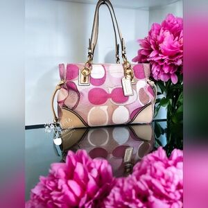 COACH COLLETTE SIGNATURE SCARFPRINT SATCHEL